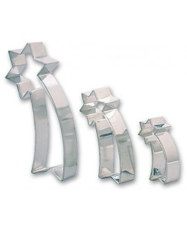 lot de 3 découpoirs fer blanc étoiles filantes