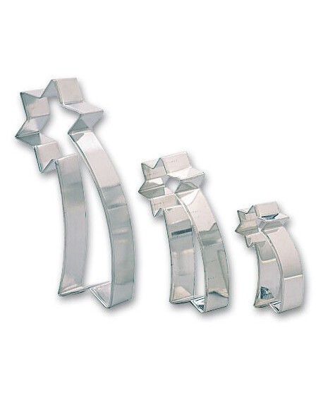 lot de 3 découpoirs fer blanc étoiles filantes
