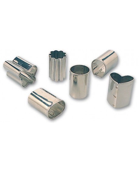 boîte de 6 découpoirs inox mignardises ou petits fours