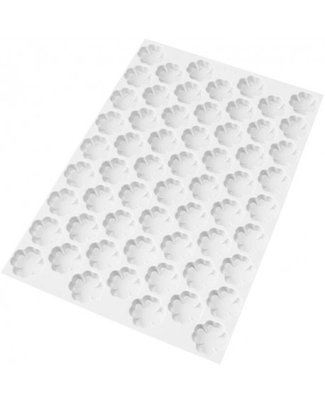 plaque de 60 découpoirs ABS trèfles 4.5 cm