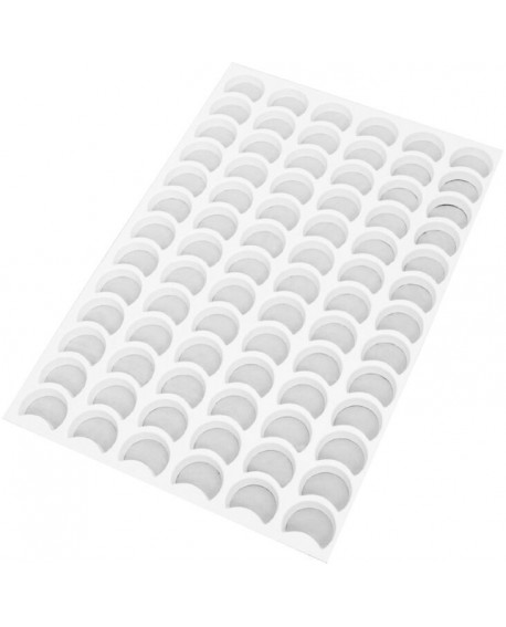 plaque de 78 découpoirs ABS croissants de lune 4.8 cm