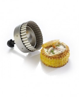 découpoir rond cannelé à pâte parisien inox 9 cm