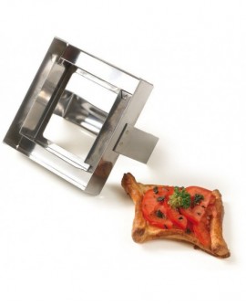 découpoir carré double inox avec poignée 11 cm