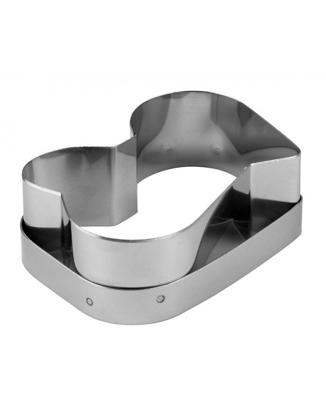 découpoir coeurs entrelacés inox 12 cm pour flexipan 336091