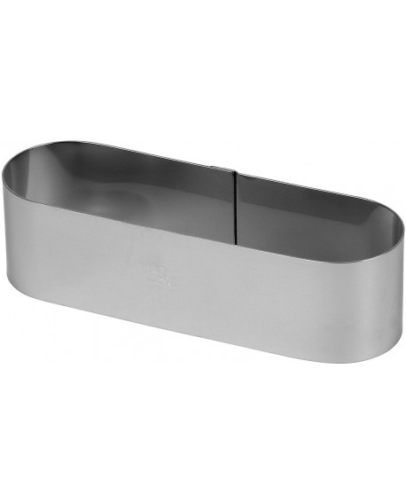 cercle en acier inoxydable oblong 14,5x4,5 cm hauteur 4 cm