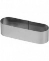 cercle en acier inoxydable oblong 14,5x4,5 cm hauteur 4 cm