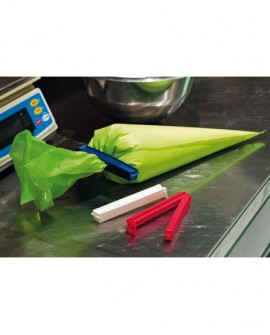 lot de 3 clips pour fermeture des poches pâtissières 14 cm