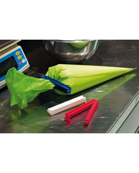 lot de 3 clips pour fermeture des poches pâtissières 14 cm