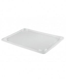 couvercle pour bac rectangulaire plat PEHD 54,5x39x2,2 cm