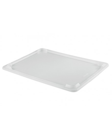 couvercle pour bac rectangulaire plat PEHD 54,5x39x2,2 cm