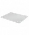 couvercle pour bac rectangulaire plat PEHD 54,5x39x2,2 cm