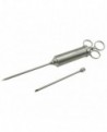 seringue à sauce inox 6 cl avec aiguilles de 4 et 6 mm
