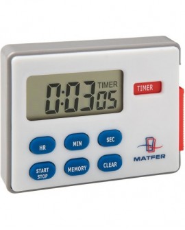 minuteur digital, chronomètre et horloge 24H avec mémoire