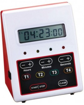 minuteur digital 4 x 99 heures, affiche heures, minutes et secondes
