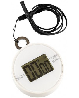 minuteur digital rond 99 minutes avec dragonne de cou
