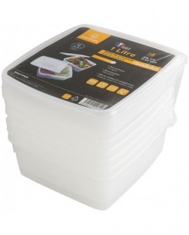 Modulus souples lot de 6 bacs GN 1/6 polypropylène 176x162x60 mm avec couvercles