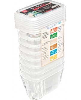 lot de 8 bacs Modulus rigides en polypropylène GN 1/9 avec couvercles - 0.8