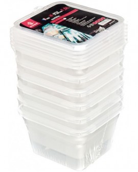 lot de 6 bacs Modulus rigides en polypropylène GN 1/6 avec couvercles - 1.5