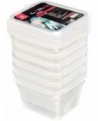 lot de 6 bacs Modulus rigides en polypropylène GN 1/6 avec couvercles - 1.5