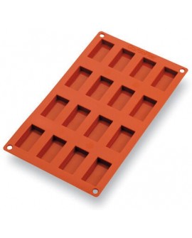 Gastroflex plaque GN 1/3 325x176 de 16 financiers 4.9x2.6 cm
