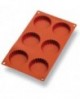 Gastroflex plaque GN 1/3 325x176 de 6 tartelettes cannelées 7.5 cm