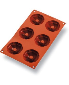 Gastroflex plaque GN 1/3 325x176 de 6 mini-kouglofs 7.2x3.6 cm