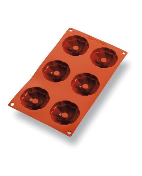 Gastroflex plaque GN 1/3 325x176 de 6 mini-kouglofs 7.2x3.6 cm