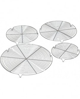 grille ronde chromée avec pieds 24 cm