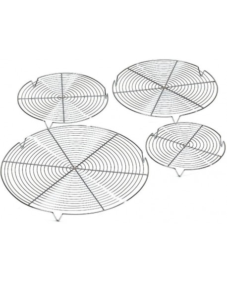 grille ronde chromée avec pieds 24 cm