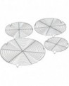 grille ronde chromée avec pieds 36 cm