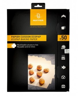 Ecopap 50 feuilles de papier siliconé kraft 40x30 cm