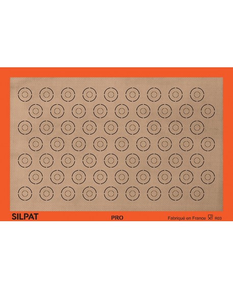 Silpat toile de cuisson à 63 macarons 58.5x38.5 cm