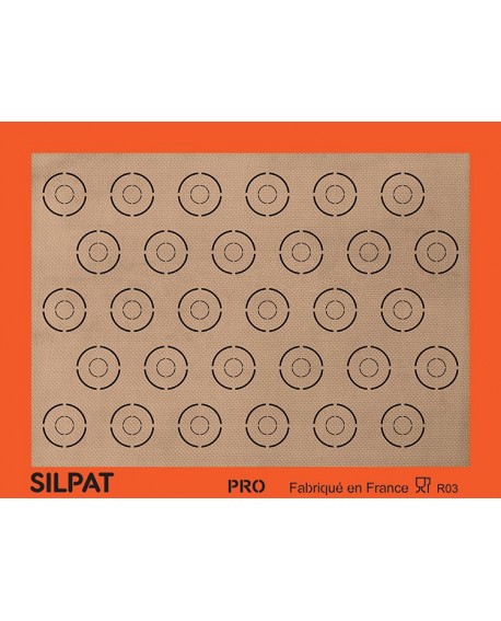 Silpat toile de cuisson à 30 macarons 40x30 cm