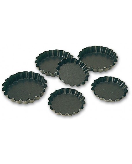 Exopan 25 tartelettes rondes cannelées 7 cm