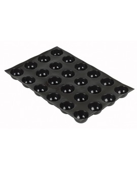 Flexipan 60x40 plaque de 24 demi-sphères 7 cm