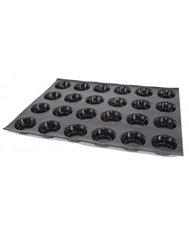 Flexipan 60x40 plaque de 48 quichettes tartelettes unies 4.8 cm