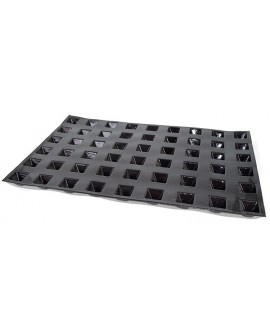 Flexipan 60x40 plaque de 54 pyramides 3.5x3.5x2.3 cm