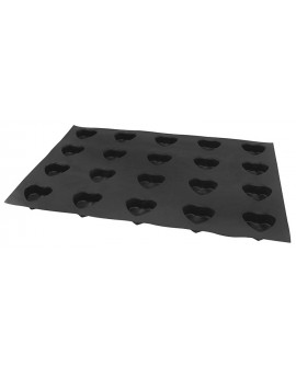 Flexipan 60x40 plaque de 20 coeurs 6.5x6x1.6 cm