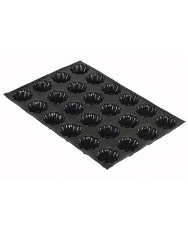 Flexipan 60x40 plaque de 24 mini-brioches cannelées 7.8 cm