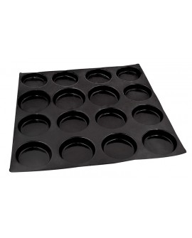 Flexipan 60x40 plaque de 24 brioches rondes lisses 7,9 cm