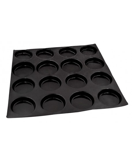 Flexipan 60x40 plaque de 24 brioches rondes lisses 7,9 cm