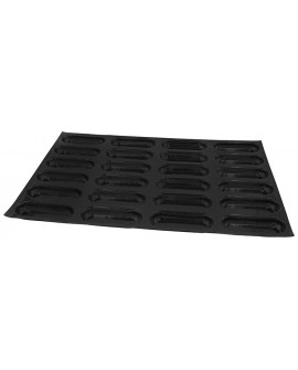 Flexipan 60x40 plaque de 24 brioches longues 13x4.8 cm