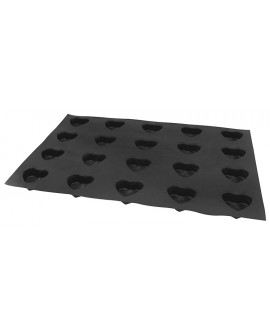 Flexipan 60x40 plaque de 20 coeurs 6.5x6 cm