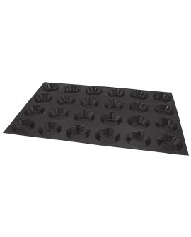 Flexipan 60x40 plaque de 24 tartelettes évasées 7.7 cm