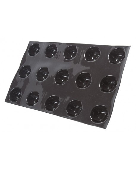 Flexipan 60x40 plaque de 15 gouttes entrelacées 7.6x4.5 cm