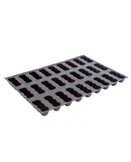 Flexipan 60x40 plaque de 27 mini-chenilles 10x4x3.6 cm