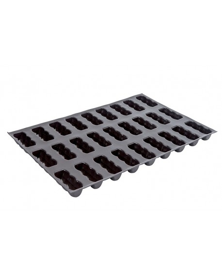 Flexipan 60x40 plaque de 27 mini-chenilles 10x4x3.6 cm
