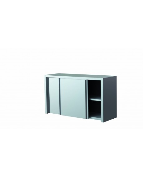 Armoire murale inox Version ECO portes coulissantes toit penté 2000 mm PVLaboConcept