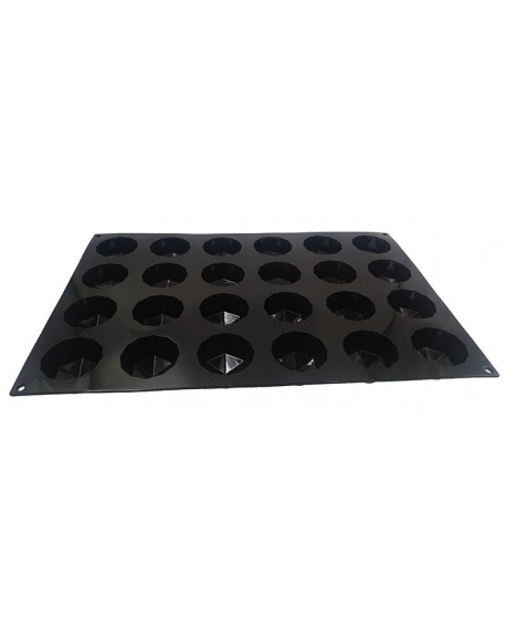 Flexipan inspiration  plaque de 24 moules silicone diamants 7.4x7.4x4 cm