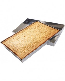 caisse à génoise inox droite 59x39x6 cm